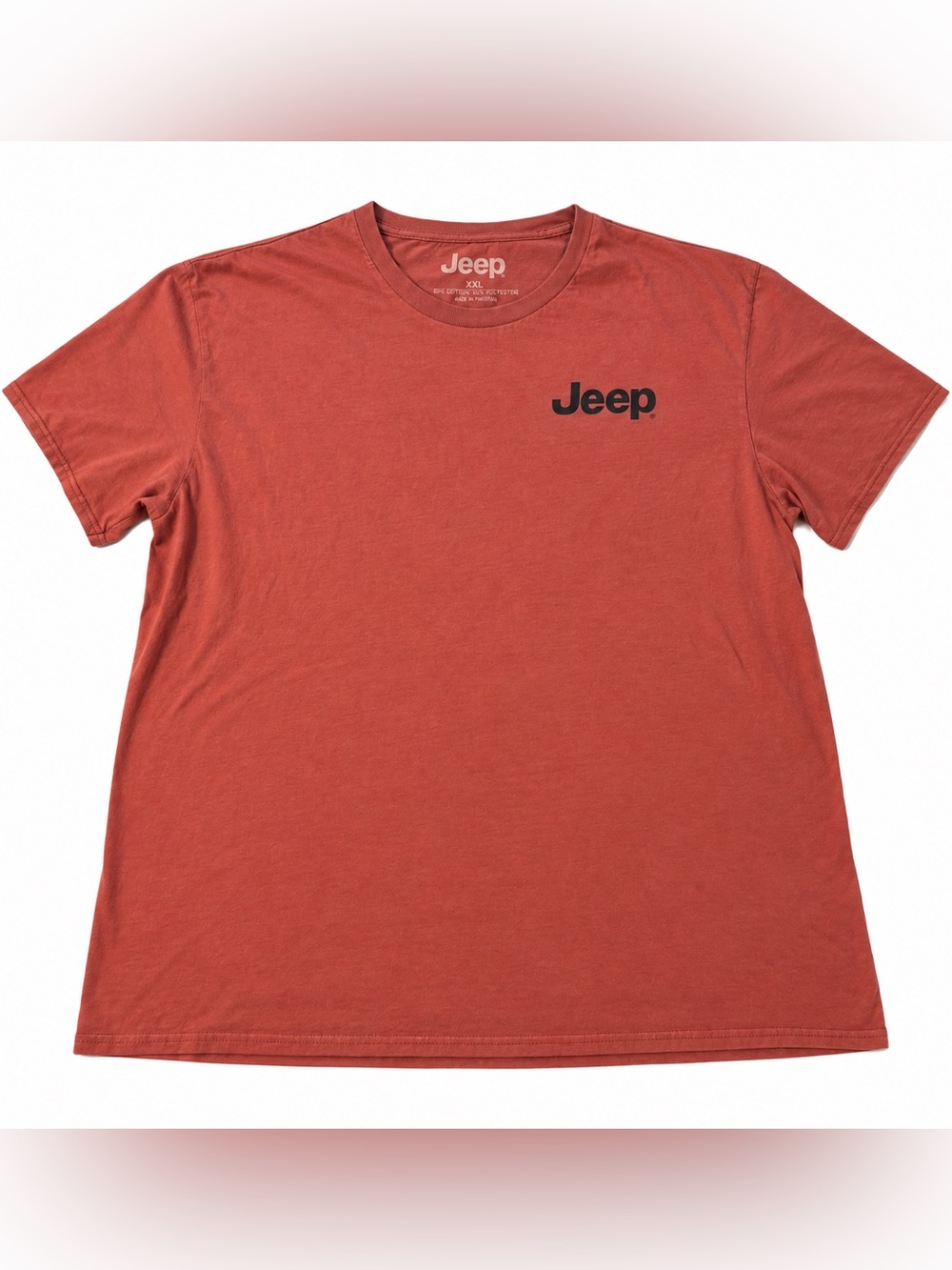 Jeep Men's Brick Red Crewneck Logo Tee